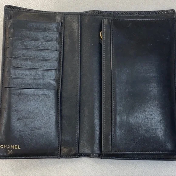 CHANEL Timeless Black Caviar Lambskin Long Zen Wallet - Picture 14 of 14